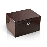MusicBoxAttic Modern Hi Gloss Coffee Tone 18 Note Music Jewelry Box - Over 400 Song Choices - Around The World in 80 Days (V.Young)