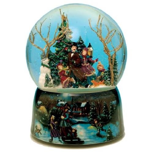  Musicbox Kingdom 48041 Ice Skater Snow Globe Music Box, Turns to The Melody Skater Waltz