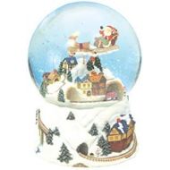 Musicbox Kingdom 47089 120mm Christmas Train Snow Globe Turns to The Melody Jingle Bells Room Decor