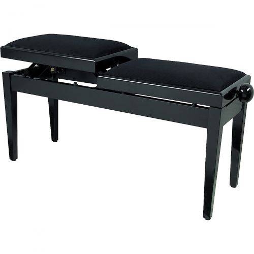  Musicians Gear},description:Double seat, each side adjustable separately from 19 to 23. Overall bench top is 12-34 x 37-12. Seat is covered in corded velour plush fabric for supe