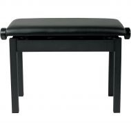 Musicians Gear},description:Steel frame piano bench with black faux leather seat and powder-coat frame. Wide enough for a teacher and a student.