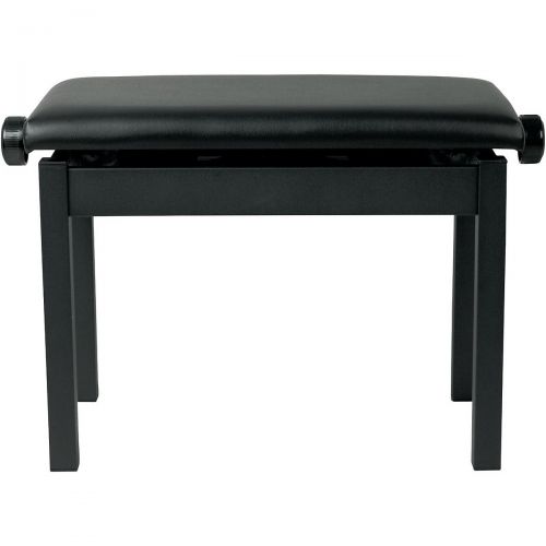  Musicians Gear},description:Steel frame piano bench with black faux leather seat and powder-coat frame. Wide enough for a teacher and a student.