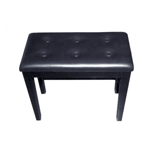  Musicians Gear},description:The Musicians Gear Padded Piano Bench has a nicely crafted wooden frame with classic black finish that coordinates with any decor. Faux leather seat is