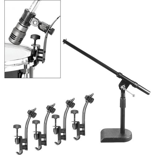  Musicians Gear},description:This Musicians Gear Drum Mic Mount Kit includes four DM50 Drum Rim Mic Clips and one MS7920B Kick DrumAmp Mic Stand. The Drum Rim Mic Clips fit standar