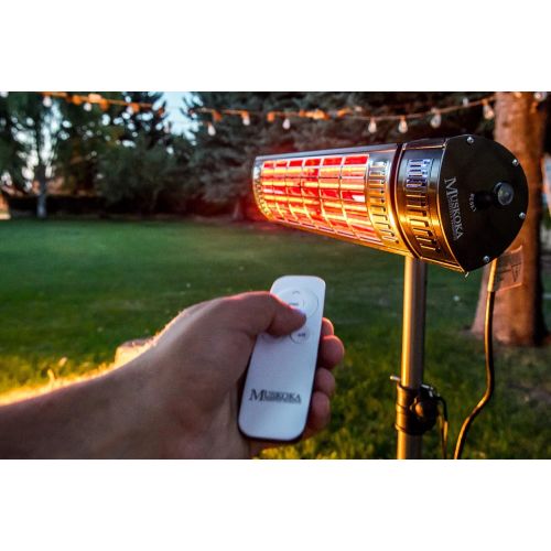  Muskoka Lifestyle Products 1500 Watt Infrared Heater Remote Controlled Patio Heateron OffHigh Lowmed