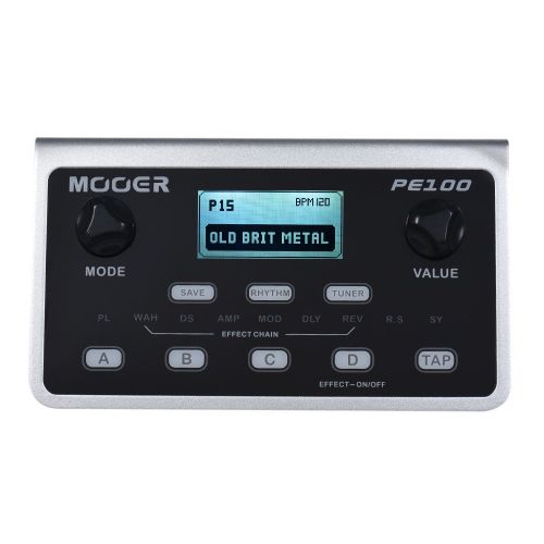 Muslady MOOER PE100 Multi-effects Processor Guitar Effect Pedal 39 Effects 40 Drum Patterns 10 Metronomes Tap Tempo