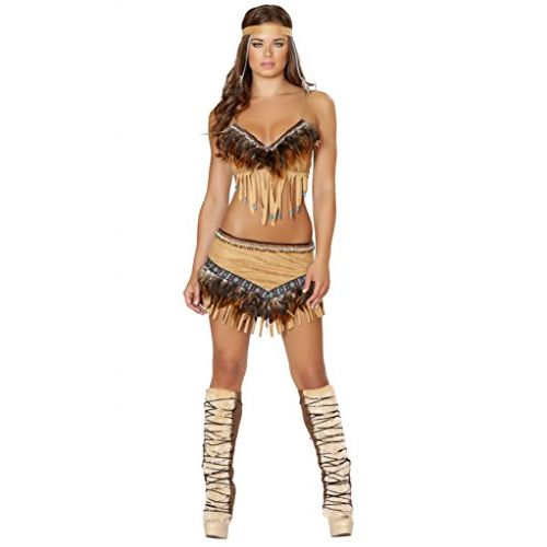  할로윈 용품Musotica Sexy Two Piece Fringe Native American Woman Halloween Costume