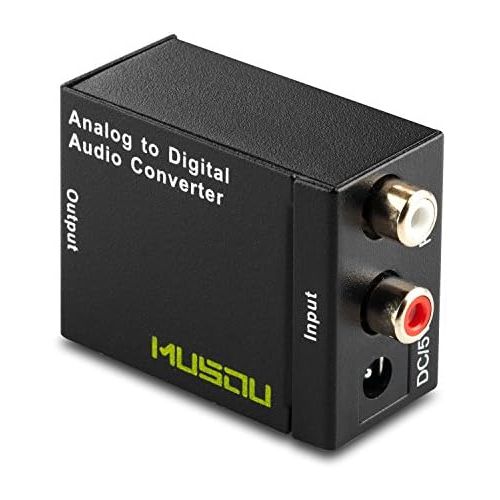  [아마존베스트]Musou RCA Analog to Digital Optical Toslink Coaxial Audio Converter Adapter with Optical Cable