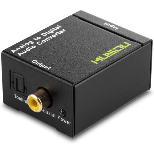  [아마존베스트]Musou RCA Analog to Digital Optical Toslink Coaxial Audio Converter Adapter with Optical Cable