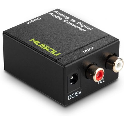  [아마존베스트]Musou RCA Analog to Digital Optical Toslink Coaxial Audio Converter Adapter with Optical Cable