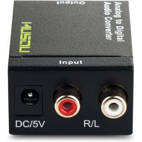  [아마존베스트]Musou RCA Analog to Digital Optical Toslink Coaxial Audio Converter Adapter with Optical Cable