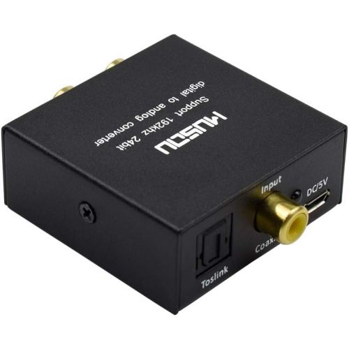  [아마존베스트]Musou 192kHz DAC Digital to Analog Converter Toslink Coaxial SPDIF Input to Analog RCA Stereo R/L Output Audio Adapter with 3.5mm Jack for PS3 Xbox HDDVD PS4 Home Cinema Systems