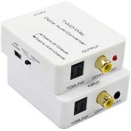 [아마존베스트]Musou Digital Optical to Coaxial Converter and Coax to Optical Toslink Converter Adapter,Bi-Directional Coax Optical Switch Digital Audio Converter