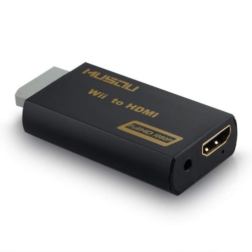  [아마존 핫딜]  [아마존핫딜]Musou Wii to HDMI Converter Adapter Stick 720P 1080P HD Output Adapter (Wii zu HDMI Konverter Adapter) for Nintendo Wii,Schwarz