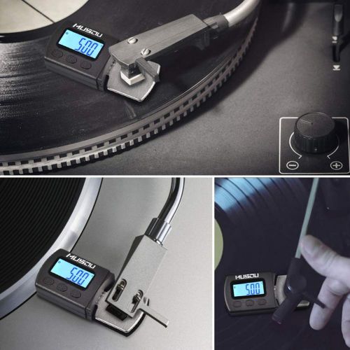  Musou Digital Turntable Stylus Force Scale Gauge 0.01g Blue LCD Backlight,Tracking Force Pressure Gauge/Scale for Tonearm Phono Cartridge: Musical Instruments