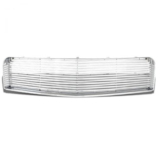  For Ford Mustang V6 Pony Car ABS Plastic Horizontal Style Front Grille (Chrome) - 5th Gen