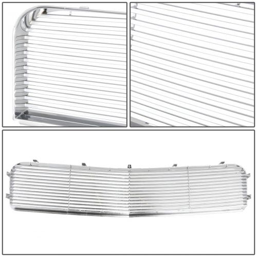  For Ford Mustang V6 Pony Car ABS Plastic Horizontal Style Front Grille (Chrome) - 5th Gen