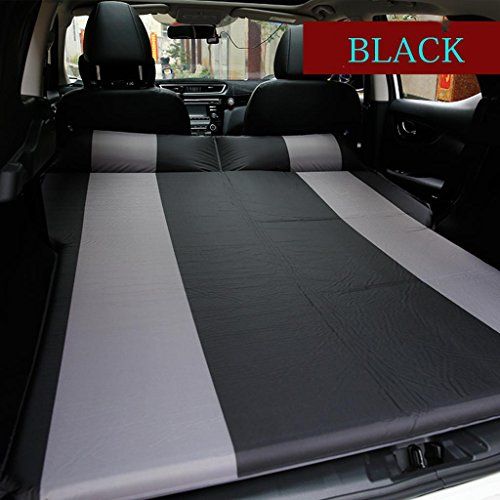  Mustbe strong Car Air Bed,SUV Automatic Inflatable Air Mattress Double Bed Portable Thicker Car Bed for Camping Traveling Sleeping,180 132cm,Black ash 3cm