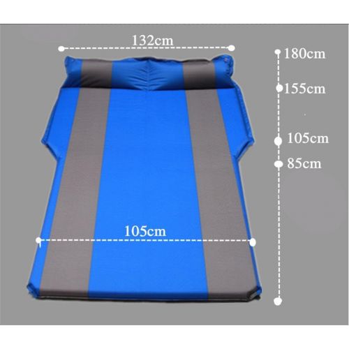  Mustbe strong Car Air Bed,SUV Automatic Inflatable Air Mattress Double Bed Portable Thicker Car Bed for Camping Traveling Sleeping,180 132cm,Black ash 3cm