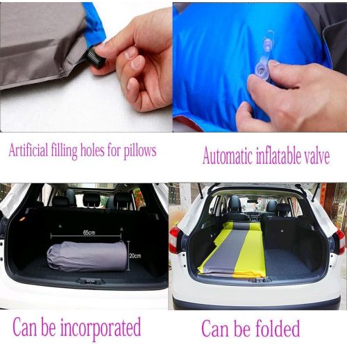  Mustbe strong Car Air Bed,SUV Automatic Inflatable Air Mattress Double Bed Portable Thicker Car Bed for Camping Traveling Sleeping,180 132cm,Black ash 3cm