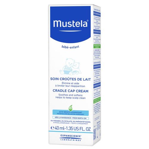 무스텔라 [아마존베스트]Mustela Baby Cradle Cap Cream, Fragrance-Free, with Natural Avocado Perseose, 1.35 Ounce