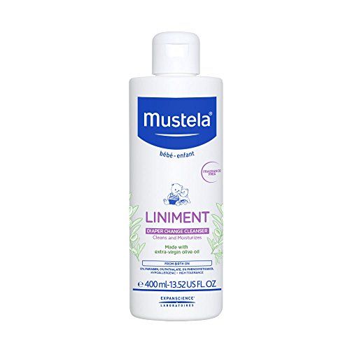 무스텔라 [아마존베스트]Mustela Liniment, Natural No-Rinse Baby Cleanser for Diaper Change, with Extra-Virgin Olive Oil, 13.52 Fl. Oz