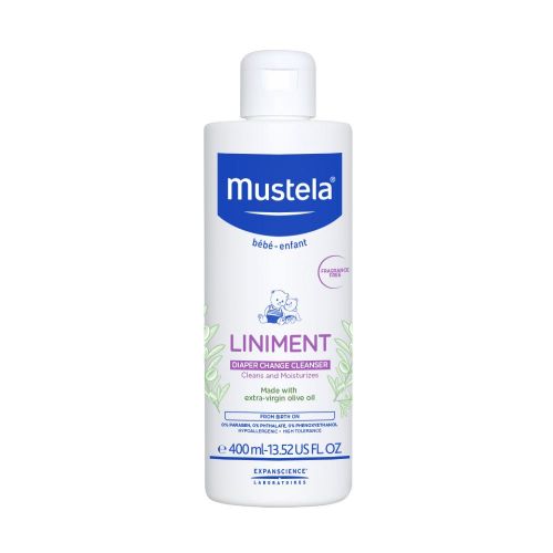 무스텔라 [아마존베스트]Mustela Liniment, Natural No-Rinse Baby Cleanser for Diaper Change, with Extra-Virgin Olive Oil, 13.52 Fl. Oz