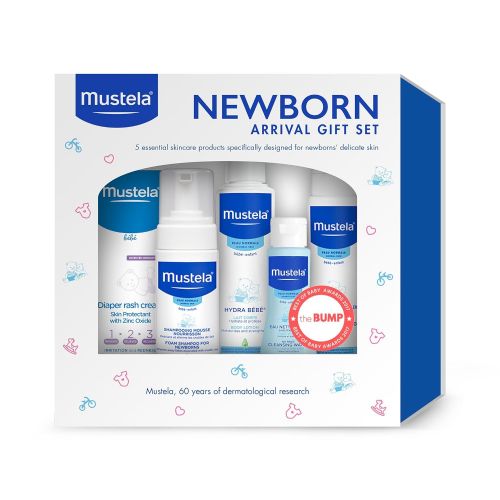 무스텔라 [아마존베스트]Mustela Newborn Arrival Gift Set, Baby Bath Time and Skin Care Essentials, 5 Items