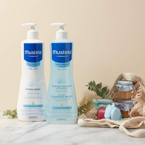 무스텔라 [아마존베스트]Mustela No Rinse Cleansing Water, Micellar Water Cleanser for Babys Face, Body and Diaper, with Natural Avocado Perseose and Aloe Vera, Various Sizes