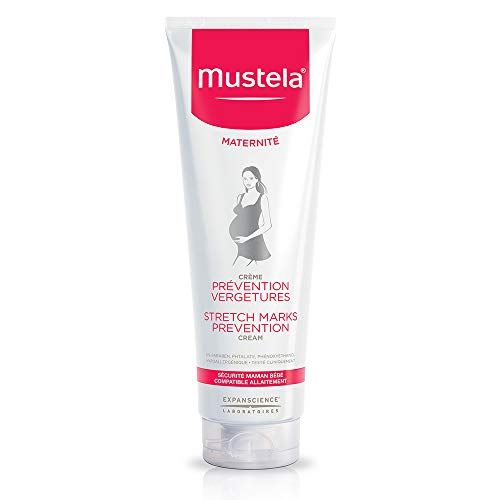무스텔라 [아마존베스트]Mustela Stretch Mark Prevention Cream, for Pregnancy, with Natural Avocado Peptides, Fragrance-Free or Lightly Fragranced