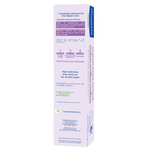 무스텔라 Mustela Diaper Rash Cream 1 2 3, Prevents and Protects, with Natural Avocado Perseose, Fragrance-Free, 3.8 Ounce, Available in 1-Pack or 3-Pack