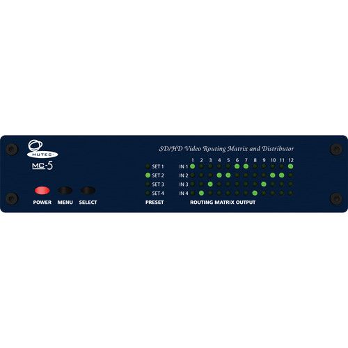  Mutec MC-5 SD/HD Video Routing Matrix and Signal Distributor