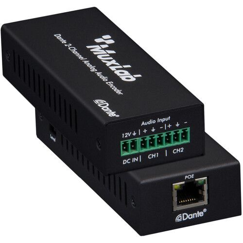  MuxLab Dante 2-Channel Analog Audio Encoder