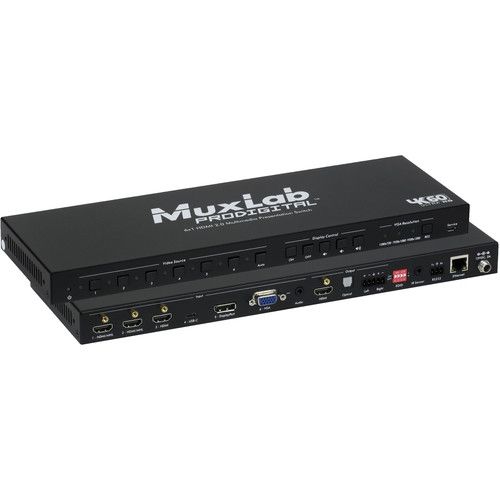  MuxLab 6x1 HDMI 2.0 Multimedia Presentation Switch
