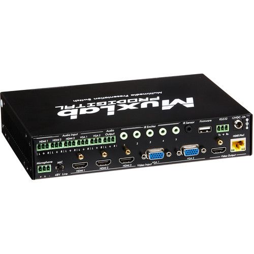  MuxLab 5x1 HDMI/HDBT Multimedia Presentation Scaler/Switcher