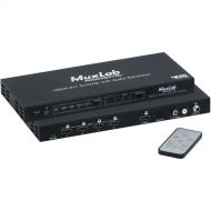 MuxLab 4x1 4K/60 HDMI Switcher with Audio Extraction