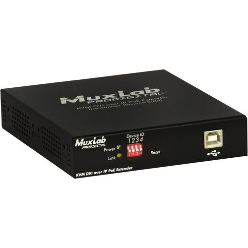  MuxLab KVM DVI over IP PoE Extender Transmitter (330')