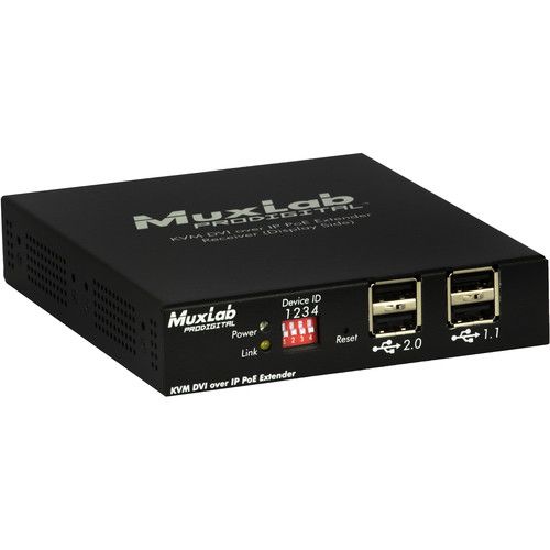  MuxLab KVM DVI over IP PoE Extender Transmitter (330')