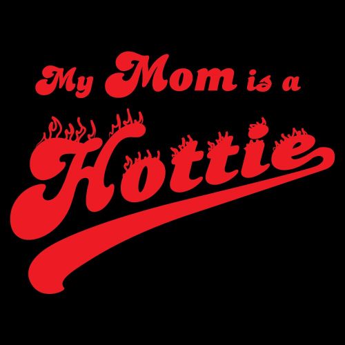  My Mom is a Hottie Black Baby Bodysuit One-piece