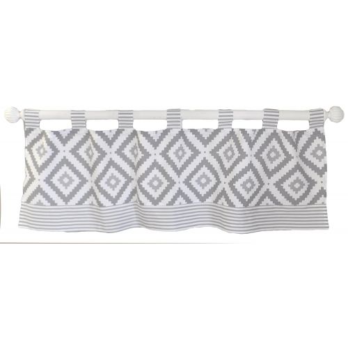  [아마존베스트]My Baby Sam Curtain Valance, Imagine, Gray/White, 2 Count