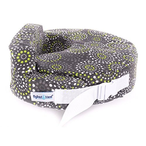  [아마존베스트]My Brest Friend Original Nursing Posture Pillow, Grey & Yellow Fireworks