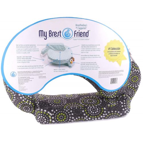  [아마존베스트]My Brest Friend Original Nursing Posture Pillow, Grey & Yellow Fireworks