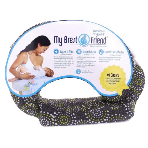  [아마존베스트]My Brest Friend Original Nursing Posture Pillow, Grey & Yellow Fireworks