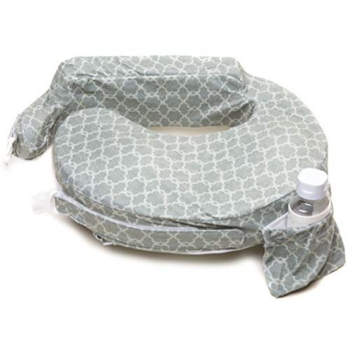  [아마존베스트]My Brest Friend Deluxe Nursing Pillow for Comfortable Posture, Grey Flower Key