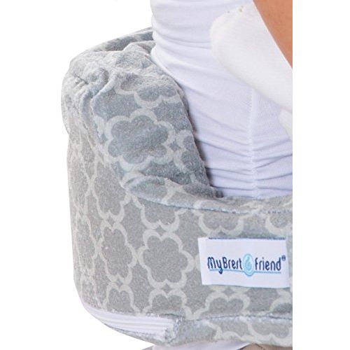  [아마존베스트]My Brest Friend Deluxe Nursing Pillow for Comfortable Posture, Grey Flower Key