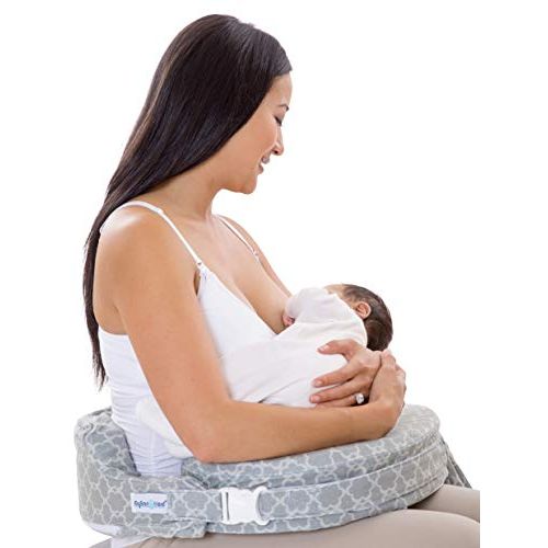  [아마존베스트]My Brest Friend Deluxe Nursing Pillow for Comfortable Posture, Grey Flower Key