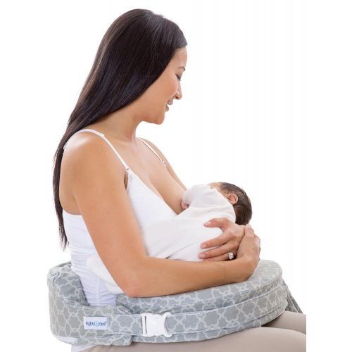  [아마존베스트]My Brest Friend Deluxe Nursing Pillow for Comfortable Posture, Grey Flower Key