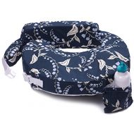 [아마존베스트]My Brest Friend Original Nursing Posture Pillow, Navy Bluebells