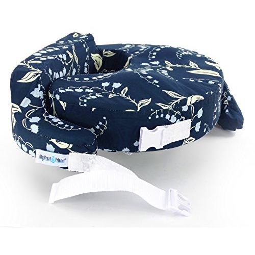  [아마존베스트]My Brest Friend Original Nursing Posture Pillow, Navy Bluebells