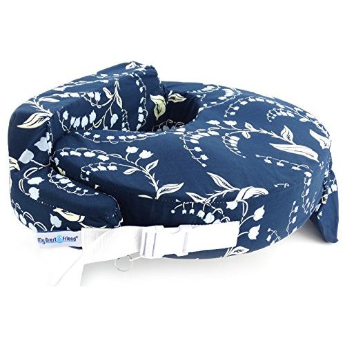  [아마존베스트]My Brest Friend Original Nursing Posture Pillow, Navy Bluebells